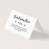 Zwarte pijlen Hot Pink Heart Cute Cute Certificate Kaart (Achterkant)