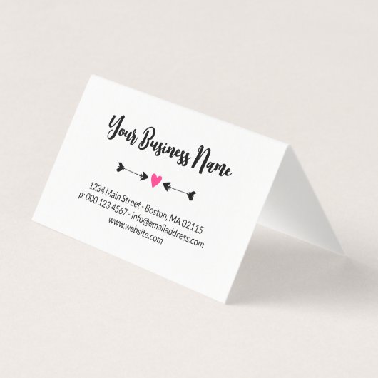 Zwarte pijlen Hot Pink Heart Cute Cute Certificate Kaart (Achterkant)