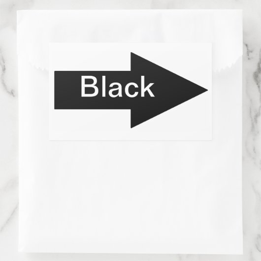 Zwarte pijlteken Sticker (Tas)