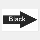 Zwarte pijlteken Sticker (Voorkant)