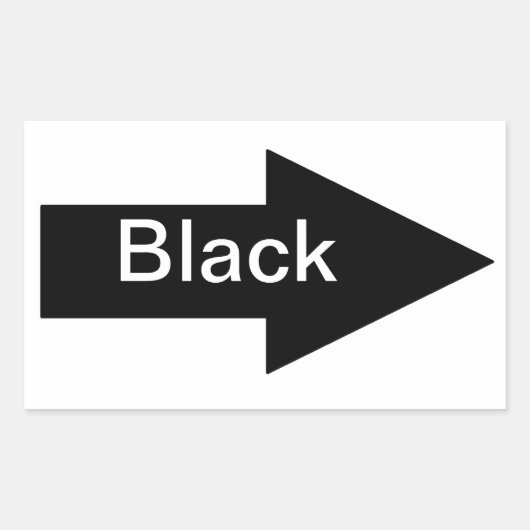 Zwarte pijlteken Sticker (Voorkant)