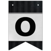 zwarte pin stripe met zilveren felicitaties vlaggetjes (Tweede vlag)