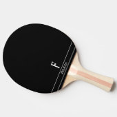Zwarte Pingpongbat met Monogram Tafeltennisbatje (Zijkant)