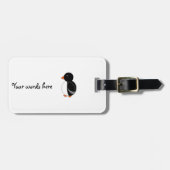 Zwarte pinguïn bagagelabel (Voorkant horizontaal)