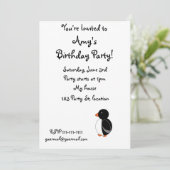 Zwarte pinguïn kaart (Staand voorkant)