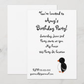 Zwarte pinguïn kaart (Voorkant / Achterkant)