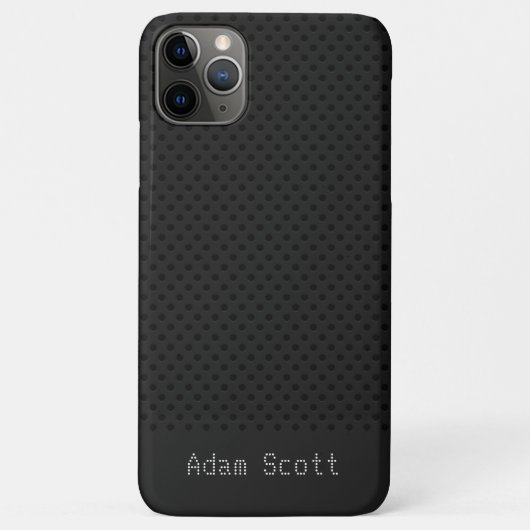 Zwarte Pinhole Koolstofvezel Grafietpolymeer Case-Mate iPhone Case (Achterkant)