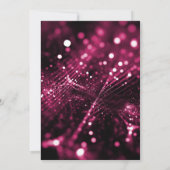 ZWARTE PINK SATIN DIAMOND WATERFALL BIRTHDAY PARTY KAART (Achterkant)