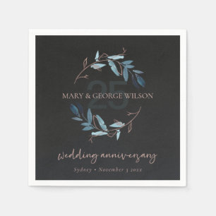 ZWARTE PINKFOLIAGE WREATH ELK JAAR 25 JUBILEUM SERVET