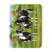 Zwarte Pinto-verf kwart paarden in zomerdeeg Magneet (Verticaal)