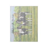 Zwarte Pinto-verf kwart paarden in zomerdeeg Notitieblok (Linkerzijde)