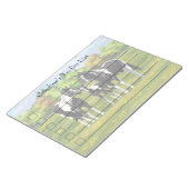 Zwarte Pinto-verf kwart paarden in zomerdeeg Notitieblok (Schuin)