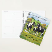 Zwarte Pinto-verf kwart paarden in zomerdeeg Planner (Display)