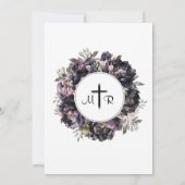  zwarte pioenenkist | Gothic bewaar de datum Kaart (Achterkant)