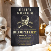 Zwarte Piraat Schedel & Botten Halloween Feest