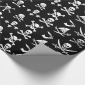 ZWARTE PIRATE BANNERS SKULL, GEKROOSTE BOTTEN, SWO CADEAUPAPIER (Hoek)