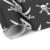 ZWARTE PIRATE BANNERS SKULL, GEKROOSTE BOTTEN, SWO CADEAUPAPIER (Rol Hoek)