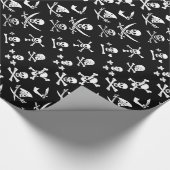 ZWARTE PIRATE BANNERS SKULL, GEKROOSTE BOTTEN, SWO CADEAUPAPIER (Hoek)