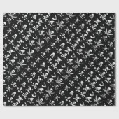 ZWARTE PIRATE BANNERS SKULL, GEKROOSTE BOTTEN, SWO CADEAUPAPIER (Vlak)