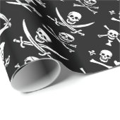 ZWARTE PIRATE BANNERS SKULL, GEKROOSTE BOTTEN, SWO CADEAUPAPIER (Rol Hoek)