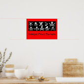ZWARTE PIRATE BANNERS SKULL, GEKROOSTE BOTTEN, SWO POSTER (Keuken)