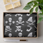 ZWARTE PIRATE BANNERS SKULL, GEKROOSTE BOTTEN, SWO TISSUEPAPIER (Geschenk)