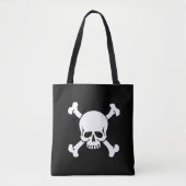 Zwarte, Pirate, Skull en Crossbones, Vlag Tote Bag (Voorkant)
