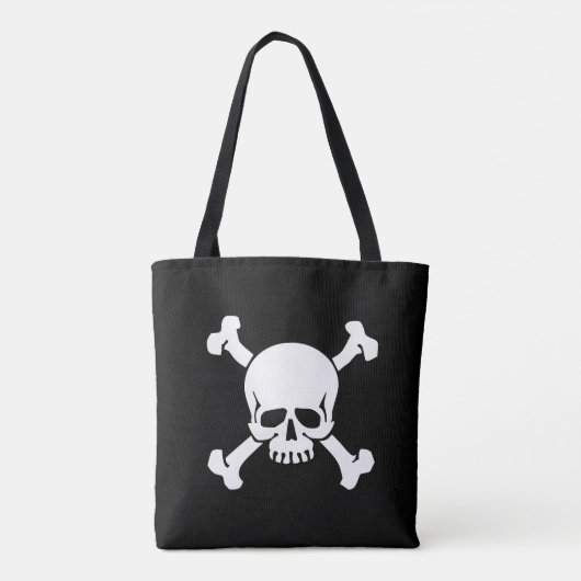 Zwarte, Pirate, Skull en Crossbones, Vlag Tote Bag (Achterkant)