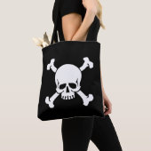 Zwarte, Pirate, Skull en Crossbones, Vlag Tote Bag (Dichtbij)