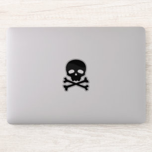 Zwarte Pirate Skull op witte achtergrond Sticker