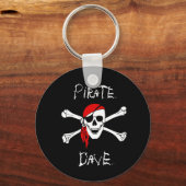Zwarte Piraten Schedel Kruisbeenderen Sleutelhange Sleutelhanger (Voorkant)