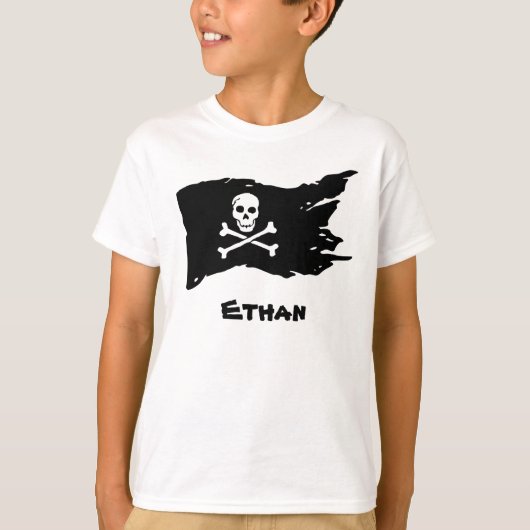 Zwarte piratenvlag t-shirt (Voorkant)