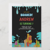 Zwarte Pistool Birthday-uitnodigingen Kaart (Voorkant)