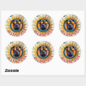 Zwarte Pitbull Solar Eclipse 2024 Sticker (Vel)