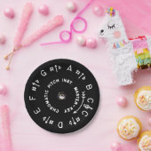 Zwarte pitch Pipe Papieren Bordje (Feest)