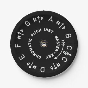 Zwarte pitch Pipe Papieren Bordje