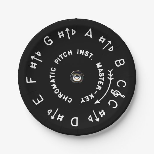 Zwarte pitch Pipe Papieren Bordje (Voorkant)