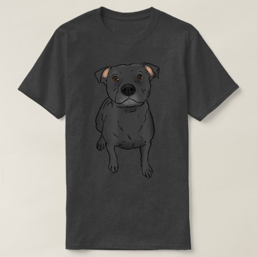 Zwarte pittie, zwarte pit, pit Bull Lover, Pit T-shirt (Design voorkant)