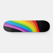 Zwarte plaat met regenboogontwerp persoonlijk skateboard (Horizontaal)