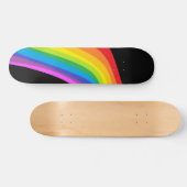 Zwarte plaat met regenboogontwerp persoonlijk skateboard (Horizontaal)