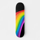 Zwarte plaat met regenboogontwerp persoonlijk skateboard (Voorkant)