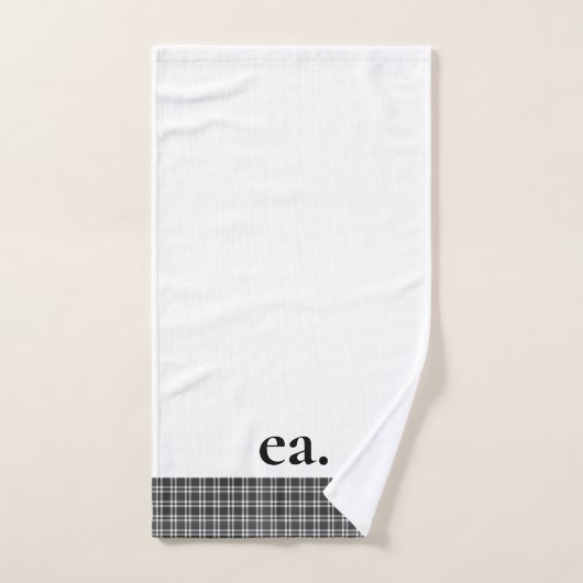Zwarte Plaid Handdoek (Handdoek)