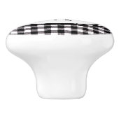 Zwarte Plaid Keramische Knop (Zijkant)