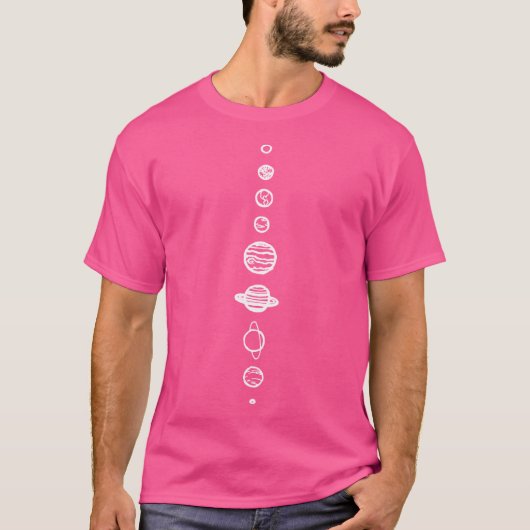 Zwarte planeten t-shirt (Voorkant)