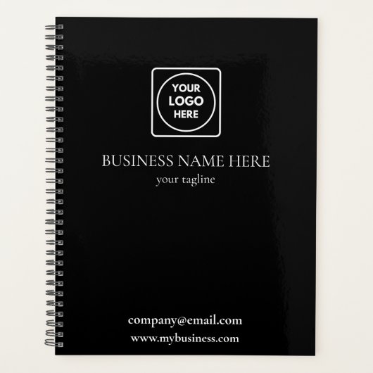 Zwarte Planner met Bedrijfslogo Promo (Voorkant)