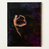 Zwarte Planner met roze en paarse bloemen (Achterkant)