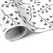 zwarte plantentak op wit cadeaupapier (Rol Hoek)