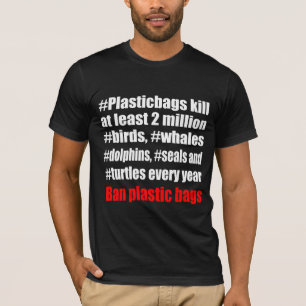 Zwarte plastic zakken t-shirt