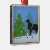 Zwarte platte wandelaar - Kerstbos Metalen Ornament (Rechts)