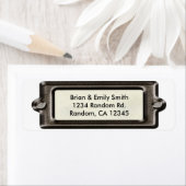 Zwarte plattegrond retouradreslabels etiket (Insitu)